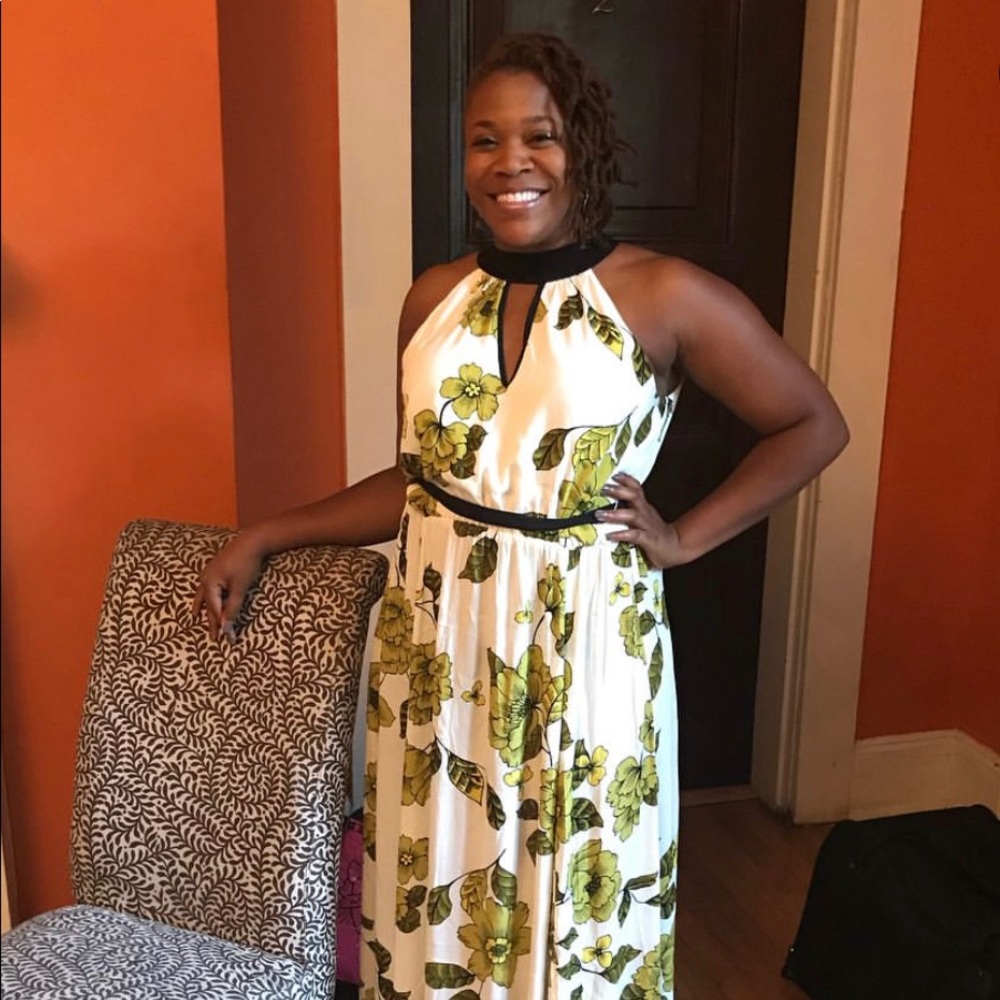 New York & Company Ariella Halter Maxi Dress